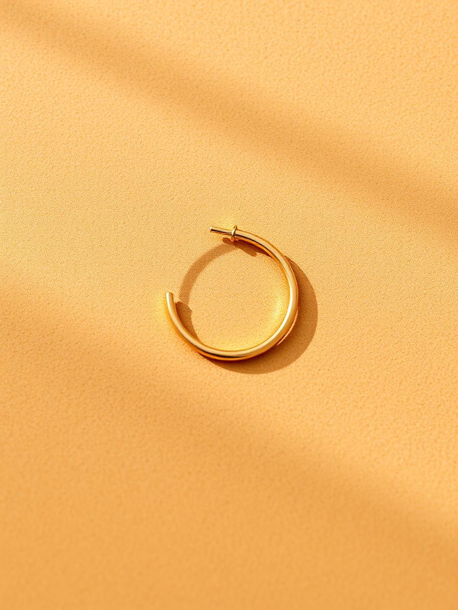 no. 01 — halo, brushed gold hoop — concept render